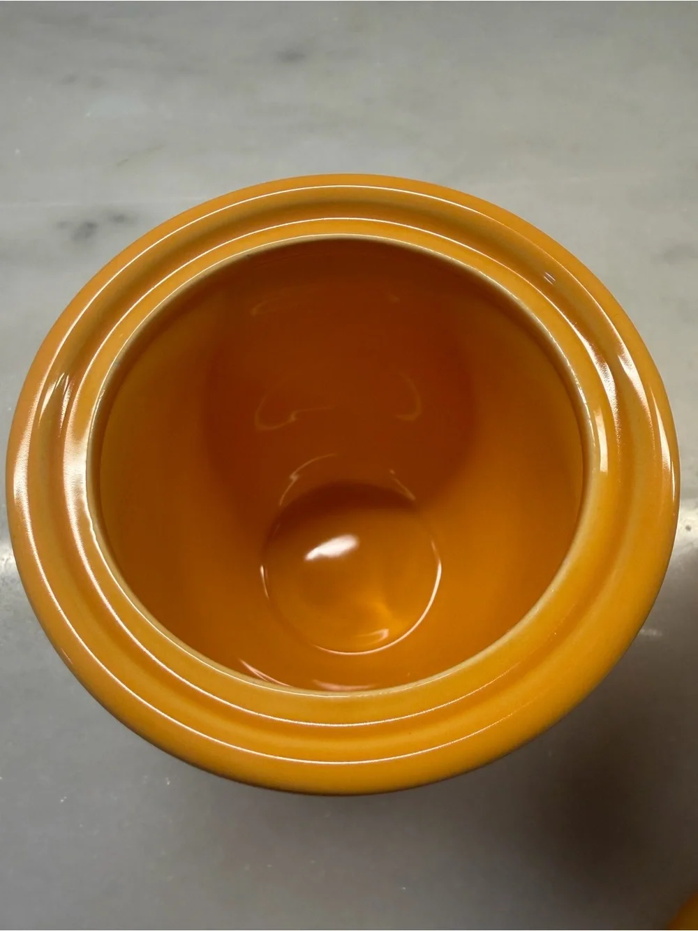 Yellow Ceramic Creamer and Sugar Set with Floral Medallion - Unbranded